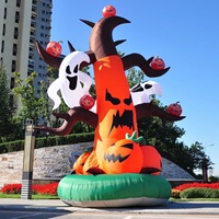 Décoration d'Halloween gonflable imprimée UV Ghost Tree, ballon géant fantôme volant, pour maison hantée, jardin, fête, événement extérieur