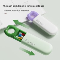 Organisateur de pilules portable et compact pour tablettes, anti-lumière, pour une journée entière, avec compartiments séparateurs, format voyage, simple/double