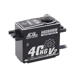 AGFRC Upgrade A80BHMW V2 BLS Steel Gear 40KG 0.085Sec Digital Impermeable Servo para RC Crawler
