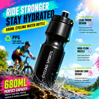 Bouteille d'eau compressible 680 ml pour activités de plein air, randonnée, camping, voyage, anti-fuite, réutilisable, OEM, ODM, vente en gros, en vrac