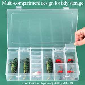 Caja de Pesca de Plástico SUNSHING con Compartimentos, Organizador de Almacenamiento con 15 Divisiones, Caja Multicompartimento para Señuelos de Pesca de Carpa y Monedas - Product Image 3