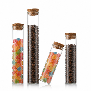 Ensemble de tubes <span class=keywords><strong>à</strong></span> essai en verre 5ml-200ml, flacons pour échantillons liquides avec bouchons en liège, emballage en boîte, marquage <span class=keywords><strong>à</strong></span> chaud pour sel de bain, bonbons, grains de café - Product Image 1