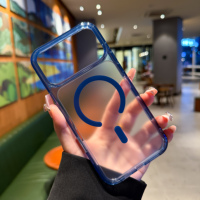 Coque de téléphone magnétique 2-en-1 en TPU et PC pour iPhone 17P 18P 18Promax, dos mat dépoli, anti-traces de doigts, antichoc, avec protection de caméra surélevée