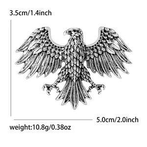 Fábrica Spot Atacado 3PCS Europeu e Americano Personalizado Retro Esmalte Drip Oil <span class=keywords><strong>Eagle</strong></span> Men's Broche - Product Image 4