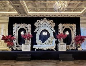 Grand Wedding Stage Back <b>Walls</b> Frames Elegant Design Traditional Event Indian <b>Decor</b> White Theam <b>Party</b> Reception manufacturer USA - Product Image 6