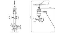 Capteur combiné de vitesse et de direction du vent RIKA RK120-01 (0-45 m/s, précision 3 %) IP65, sorties 4-20 mA/RS485/RS232, 12-24 VDC pour l'agriculture
