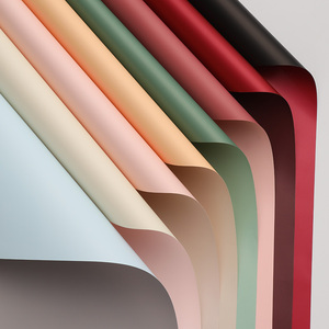 Ouya hai mặt giấy gói hoa màu sắc tinh khiết Nhựa Bó hoa gói vật liệu cho hoa gói chuyển từ Ningbo - Product Image 1