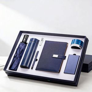 ชุดของขวัญสำนักงานแบบกำหนดเอง ของพรีเมียมพิมพ์ลาย UV สำหรับโอกาสต่างๆ สมุดโน้ตหนัง PU ชุดของขวัญธุรกิจสำหรับผู้บริหาร - Product Image 1