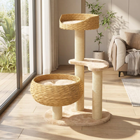 Tour pour chat en bois massif artisanale, modèle Héritage, à plusieurs niveaux, mobilier d'escalade d'intérieur, objet de collection