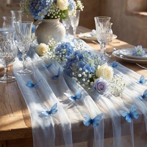 <span class=keywords><strong>Chemin</strong></span> <span class=keywords><strong>de</strong></span> <span class=keywords><strong>table</strong></span> papillon brodé <span class=keywords><strong>de</strong></span> 9,8 pieds, décorations <span class=keywords><strong>de</strong></span> <span class=keywords><strong>table</strong></span> saisonnières en tulle pour la décoration intérieure, fête prénuptiale, mariage - Product Image 1