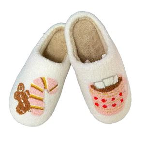Nuevas zapatillas de algodón de <span class=keywords><strong>la</strong></span> serie de Navidad para interiores de primavera y otoño invierno, zapatos planos antideslizantes y olorosos para parejas, zapatos suaves - Product Image 2