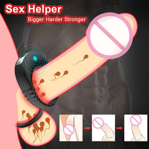 Вибратор ALWUP, кольцо на пенис для задержки эякуляции для мужчин, секс-игрушки для мужчин, кольца для пар, пенис, игрушки для взрослых 18 - Product Image 2