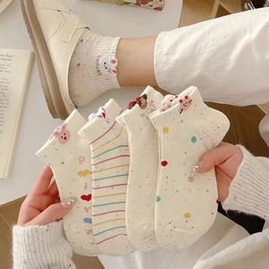 <b>Cute</b> Animal Pattern Ankle <b>Socks</b> For Women Breathable Spring Summer Fashion Short <b>Socks</b> With Bunny Design Korean Style - Product Image 1