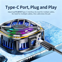 Refroidisseur de téléphone magnétique Memo X76 en ABS avec écran numérique, design effet glace et éclairage RGB pour le gaming mobile