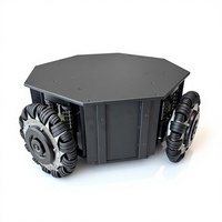 Sasis Robot Roda Mecanum Omnidirectional Cerdas, Platform Mobile Otonom AMR untuk Kendaraan Pengiriman Logistik Gudang