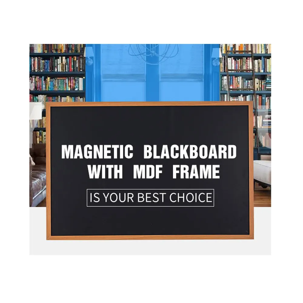 Non-Porous Wood Framed Magnetic Chalkboard for Kitchen Restaurant Menu and Wall Decor Large Hanging Chalk Board Sign