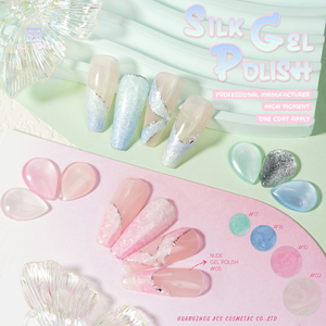 Vernis Gel Soie Couleurs <span class=keywords><strong>Pastel</strong></span> Rose Blanc <span class=keywords><strong>Orange</strong></span> Bleu 1kg Effet Scintillant Coquillage Sirène Filamenté Soak Off UV LED Cadeau pour Femme - Product Image 3
