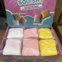Squishies en PU ultra-doux et ultra-humides en forme de blocs de pain grillé, à récupération lente, anti-stress, pour le travail et l'école, vendus individuellement