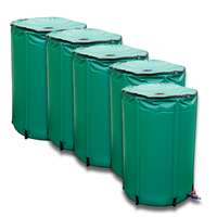 Réservoir d'eau de pluie flexible de 500 L, baril de pluie pliable pour le stockage d'eau
