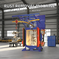 Machine de grenaillage électrique pour pièces d'estampage en métal Élimination de la rouille Cylindre GPL neuf état Traitement de surface à crochet Douk
