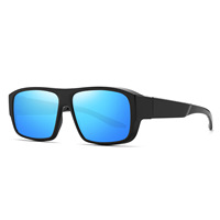 Lunettes de soleil polarisées à porter par-dessus les lunettes de vue pour hommes et femmes, légères, confortables, monture carrée complète, protection UV %, idéales pour la conduite