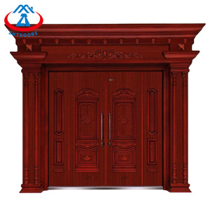 Zhtdoors Bán Chạy nhất giá thuận lợi cửa ra vào cho ngôi nhà đôi nhập an ninh hiện đại thép phía trước lối vào cửa ra vào - Product Image 1