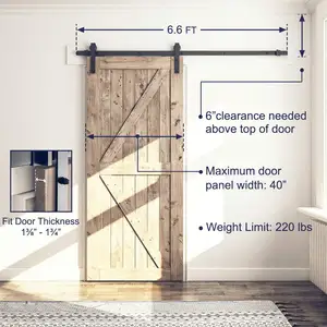 Carbon Steel T Shape Roller Top Mounting Sliding Barn Door Hardware