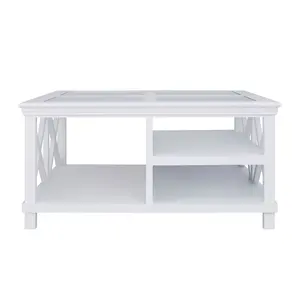 Mesa de <span class=keywords><strong>Centro</strong></span> Rectangular con Tapa de Cristal, Diseño Moderno para Sala de Estar, Mesa Auxiliar para Sofá, Venta Especial - Product Image 6