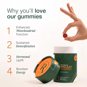 Reine Himalaya-Shilajit-Gummis für Erwachsene 60 Stück 75% Fulvinsäure 85+ Spurenelemente Männer Frauen Angereichertes Ashwagandha-Nahrungsergänzungsmittel - Product Image 2
