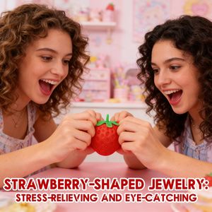 Jouet à presser en silicone en forme de fraise, réaliste, fruit souple à remontée lente, jouet anti-stress pour enfants de 5 à 7 ans, unisexe - Product Image 6