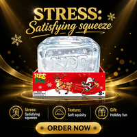 Jouet anti-stress en TPR en forme de glaçon de Noël, flocon de neige sensoriel à presser, cadeau pour garçons et filles de 14 ans et plus