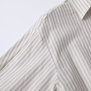 SHENZHU Women 2025 Summer New Chic Fashion <strong>Smart</strong> commuter Wind Loose Stripes <strong>Blouses</strong> Vintage Long Sleeve Female Shirts Chic Tops - Product Image 6