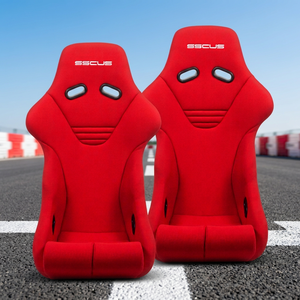 SSCUS MONZA424-FABRIC Fiberglass Reinforced Plastic (FRP) Cloth Sport Full Bucket Racing <b>Car</b> <b>Seat</b> Durable Universal Fit Custom - Product Image 1