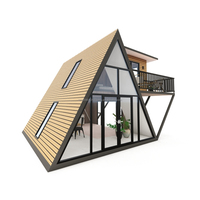Moderne A-FrameTtriangle Maisons Portable Préfabriqué En Acier Léger Villa Maison Conteneur avec Portable Petite Maison Préfabriquée Maisons