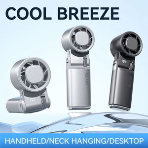 16°C Ice Cooling Handheld 6000Mah Rechargeable 199 Speeds Portable Foldable Fan With Led <b>Light</b> for Travel - Product Image 2
