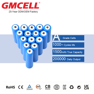 Batería GMCELL 18650 de 1500 mAh, Batería de Iones de Litio de 3.7 V, Recargable, Celda Líquida de Grado A para Electrónica de Consumo - Product Image 1