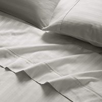 Draps de lit en coton 100% personnalisés pour hôtel et spa, draps plats rayés pour lit double, grand lit, lit queen et lit king