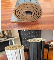 Panneau de lattes en bois courbé texturé, flexible, ondulé, en MDF, imperméable, moderne, pour chambre à coucher, salon, mur d'accentuation intérieur