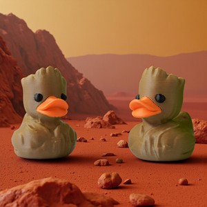 Vashine Jouets créatifs en forme de canard <span class=keywords><strong>Groot</strong></span> imprimés en 3D, décoration d'intérieur en PLA, collection de canards de dessin animé, matériau écologique, jouets amusants - Product Image 4