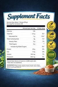 Suplemento de Proteína Isolada de Carne Bovina Natural para Crescimento Muscular e Fitness 22g de Proteína 17g de Colágeno 18 <span class=keywords><strong>Amino</strong></span>ácidos - Product Image 4