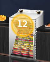 Bulkvoedseldroger Dehydrator Machine Digitale Timer 0-12 uur Voedseldroger voor thuis Gebruik voor vlees, jerky, groenten, fruit, kruiden