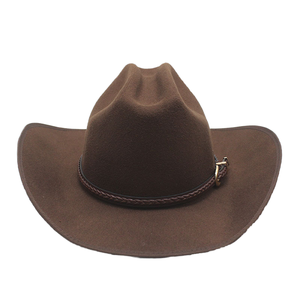 Chapeaux de jazz à large bord pour l'hiver, en polyester/coton de qualité supérieure, chapeaux de squash unisexes, chapeaux Fedora de cowboy, style décontracté pour fêtes et activités de plein air - Product Image 1