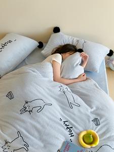 Juego de Ropa de Cama <span class=keywords><strong>Infantil</strong></span> de Invierno de 4 Piezas de Alta Calidad, con Diseño de Dibujos Animados de Animales, Suave, Grueso y Esponjoso, con Bordado y Cuentas, Suave como la Leche - Product Image 5