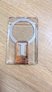 Pemegang kartu magnetik bening transparan, dompet belakang ponsel untuk iPhone 12 13 14 15 dengan dudukan cincin tidak terlihat - Product Image 6