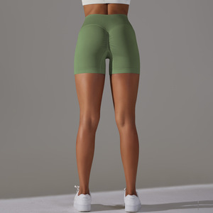 Shorts de Ciclismo Acanalados Sin Costuras para Mujer al por Mayor, con Cintura Cruzada en V y Efecto Fruncido en Glúteos, No Transparentes, para Gimnasio y Ropa Deportiva, OEM ODM - Product Image 6