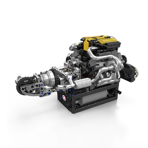 Pour moule roi 10207 PAG voiture de course bricolage Construction <span class=keywords><strong>jouet</strong></span> V12 moteur briques techniques divertissement modèle moteur entraînement bâtiment - Product Image 1