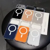 Coque de téléphone antichoc en acrylique avec chargement magnétique sans fil compatible pour iPhone 17 16 15 14 13 12 Pro Max Plus Air