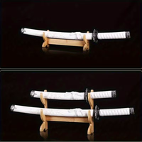 Support de présentation de couteaux et d'épées en bois sur pied, à 1/2/3/4 niveaux, pour le rangement