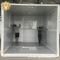 Maison conteneur pliable préfabriquée 20 pieds – Kits de maisons conteneurs préfabriquées en acier, prêts à être expédiés pour l'extérieur