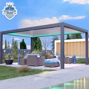 <span class=keywords><strong>Pergola</strong></span> <span class=keywords><strong>bioclimatique</strong></span> moderne en aluminium pour jardin, imperméable, 3 x 4 m, kits de toiture de <span class=keywords><strong>pergola</strong></span>, fabrication directe d'usine - Product Image 5